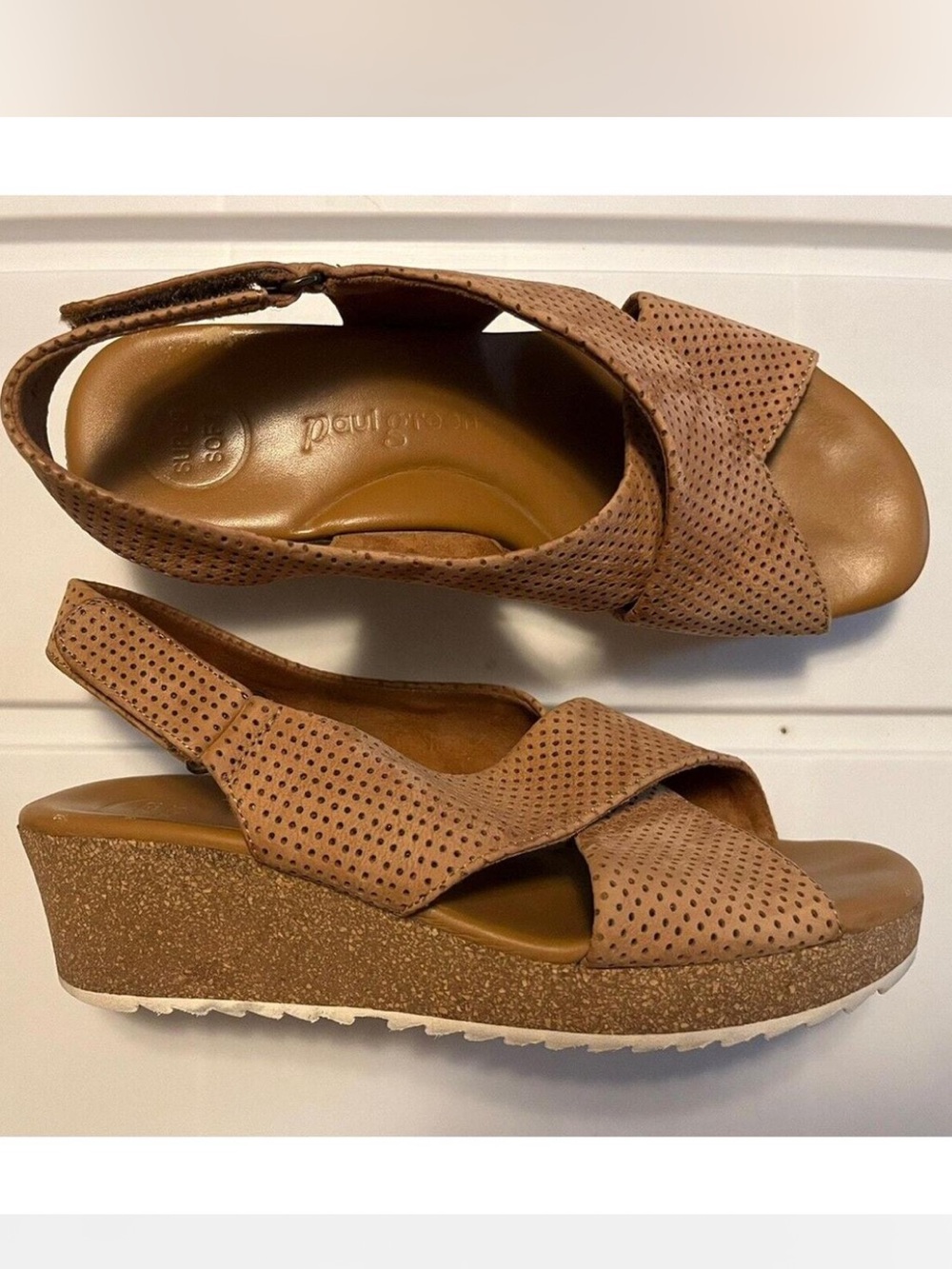 Paul Green Hollie  Wedge Sandals in Tan - Casual Women’s Slingback